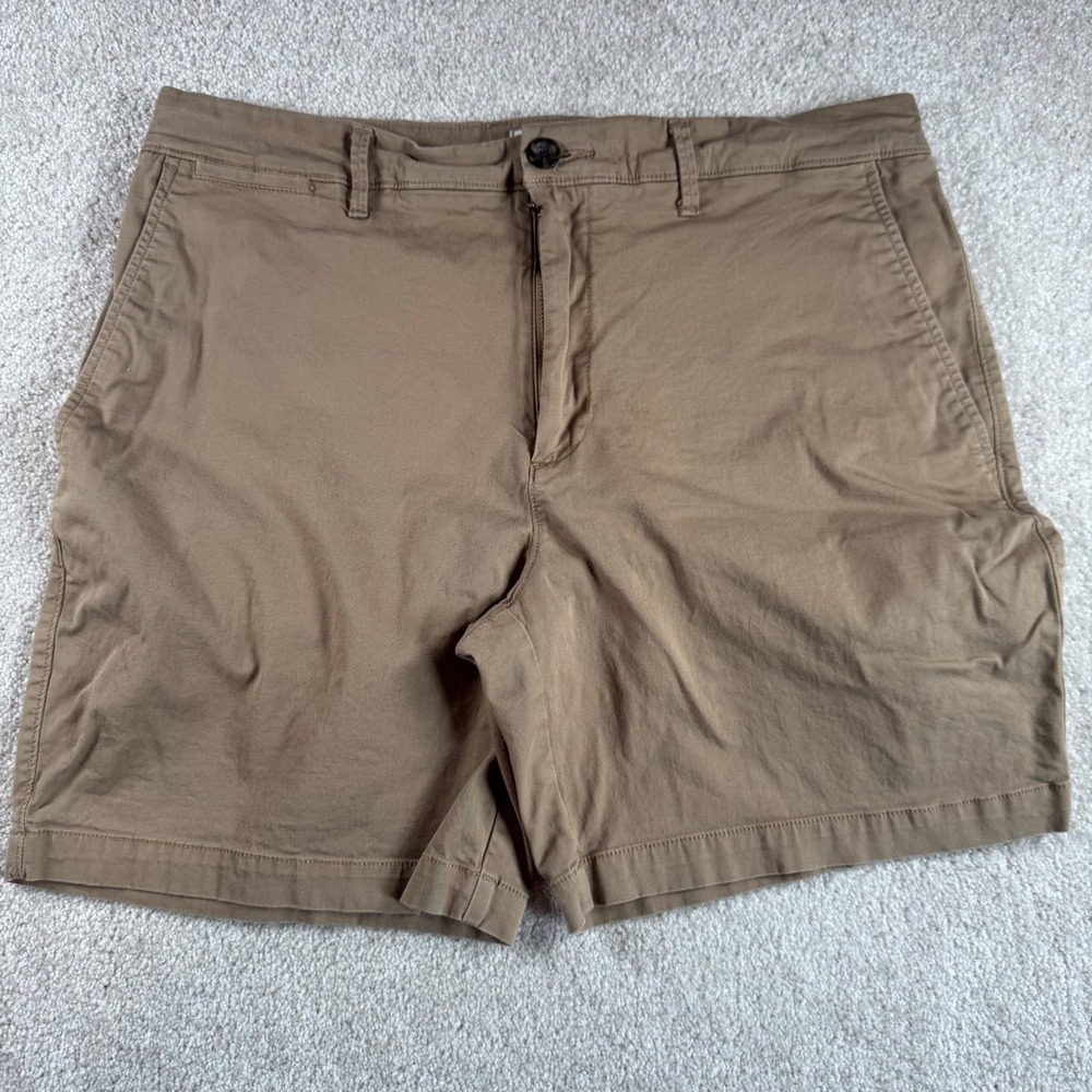 Goodfellow & Co Every Wear Short Mens 32 Tan Khaki 7 Inseam Stretch Chino Shorts